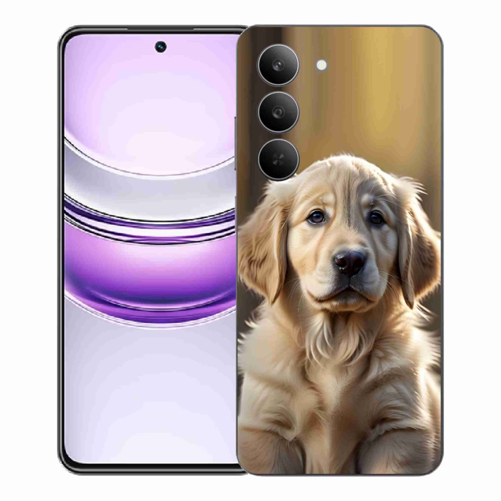 Gelový kryt mmCase na Realme 14x 5G - roztomilý zlatý retrívr