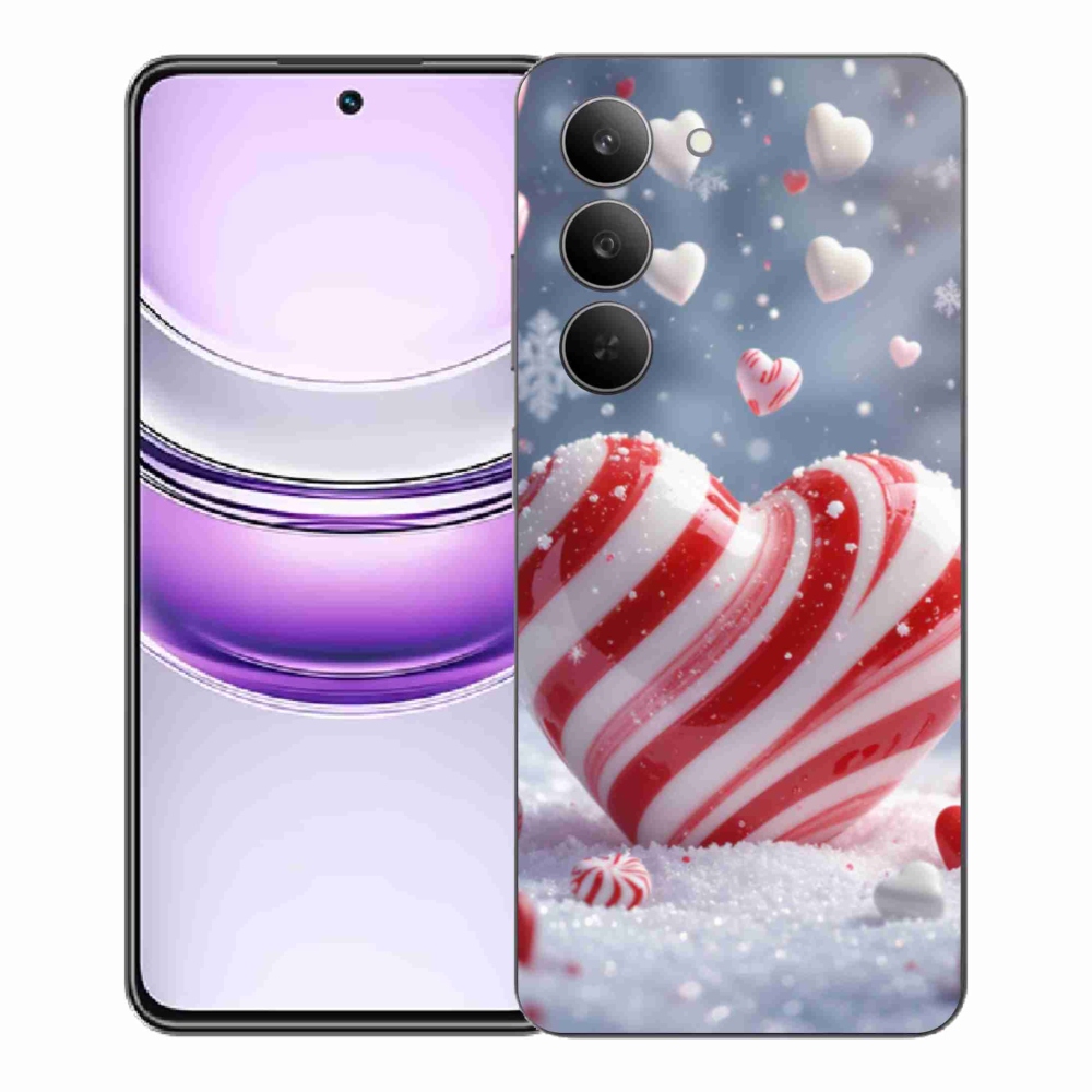 Gelový kryt mmCase na Realme 14x 5G - sladké srdce