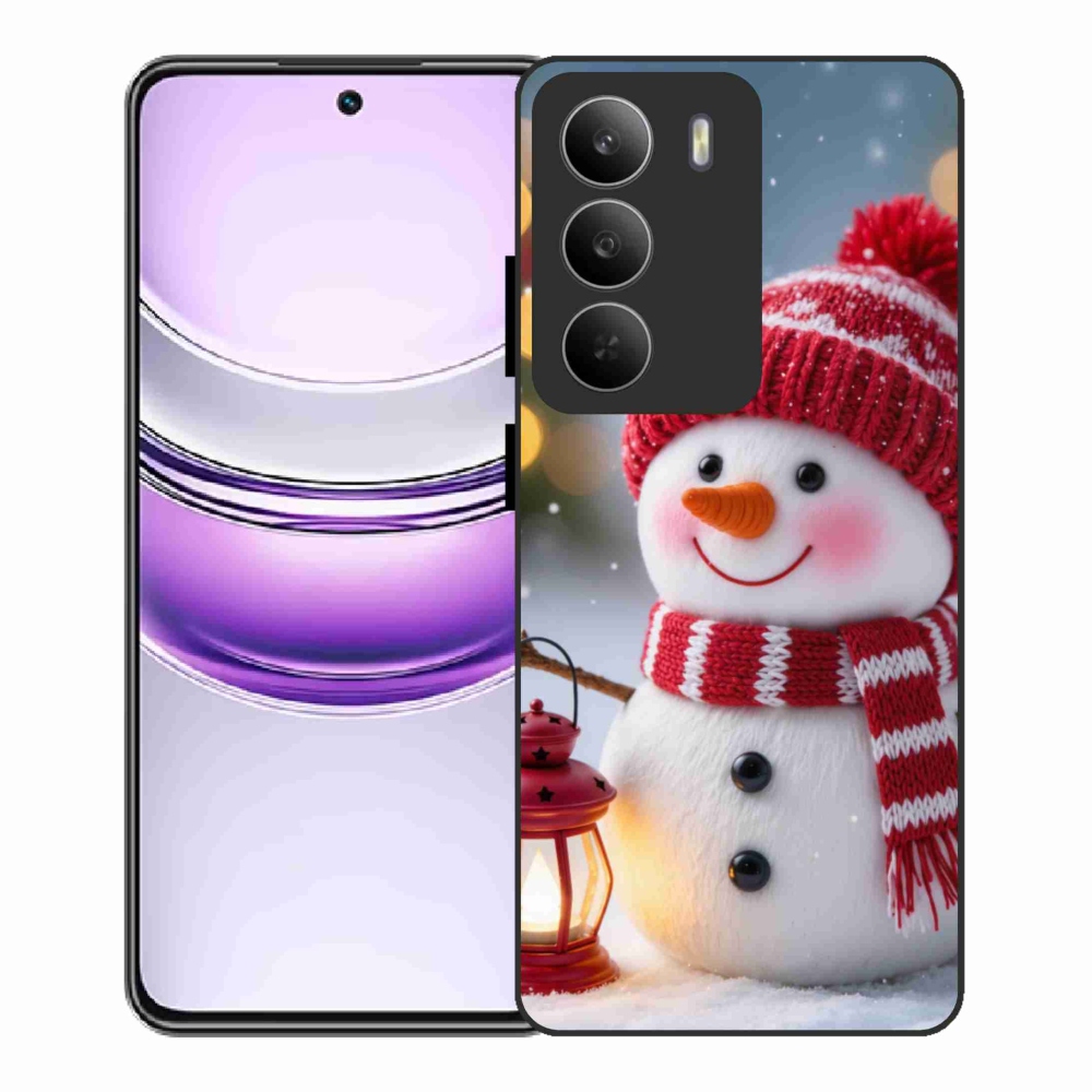 Gelový kryt mmCase na Realme 14x 5G - sněhulák 2