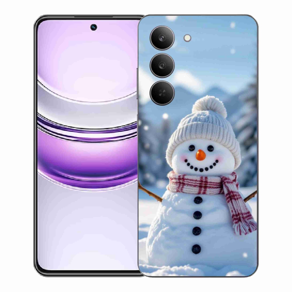 Gelový kryt mmCase na Realme 14x 5G - sněhulák 3