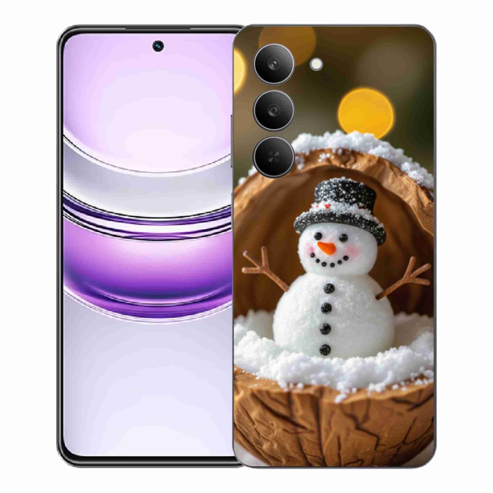Gelový kryt mmCase na Realme 14x 5G - sněhulák 4