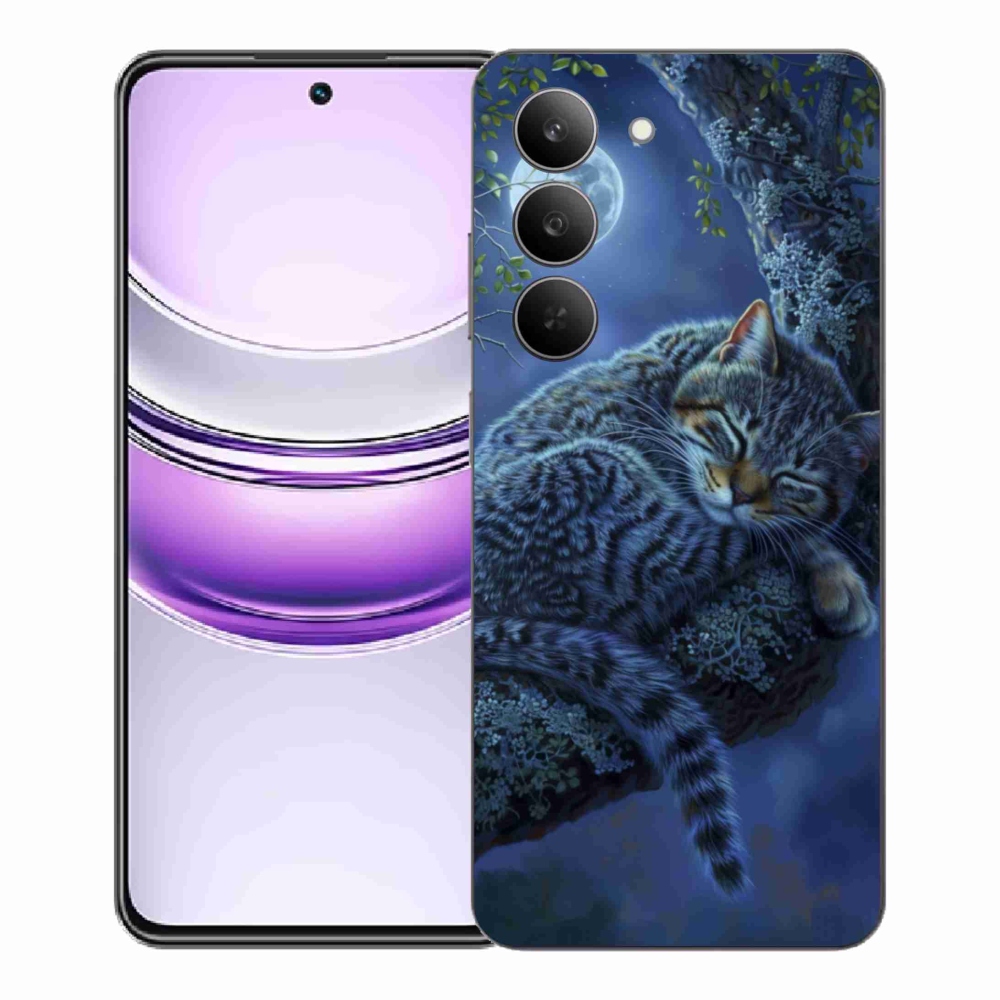 Gelový kryt mmCase na Realme 14x 5G - spící kočka