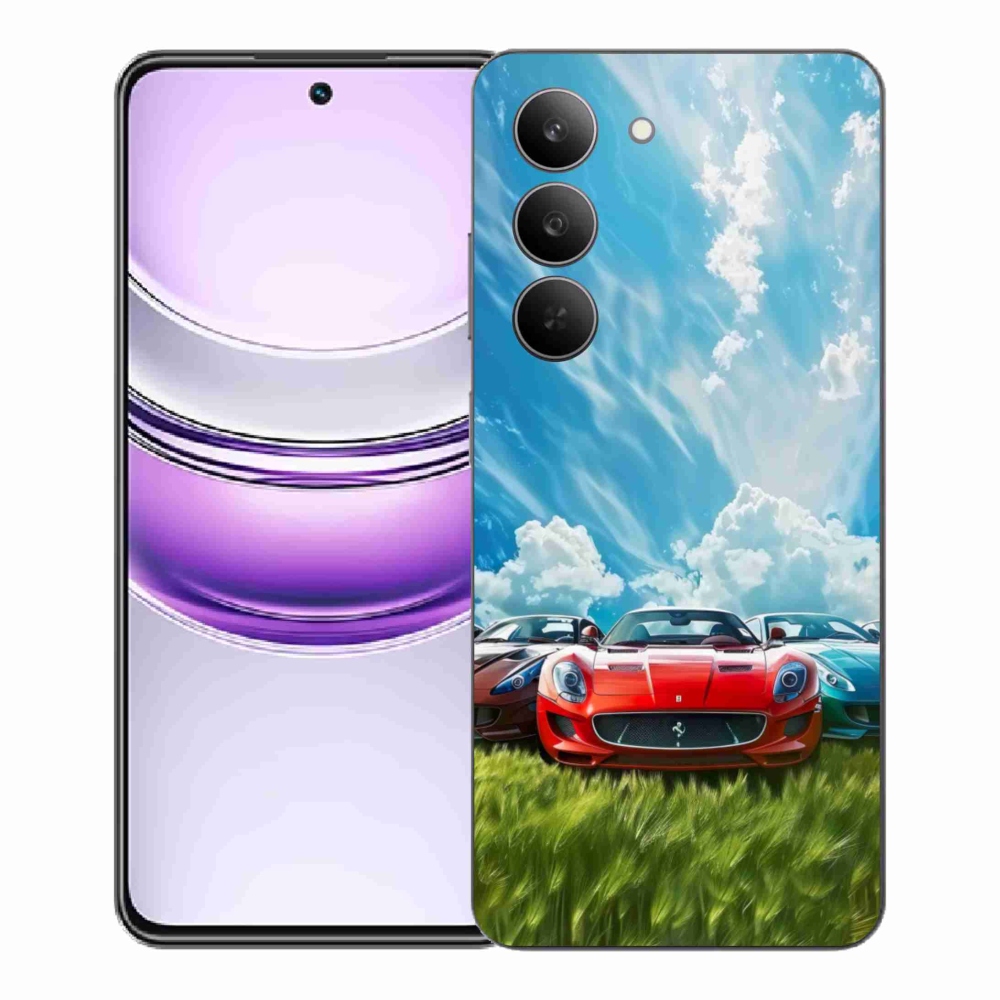 Gelový kryt mmCase na Realme 14x 5G - sportovní vozy
