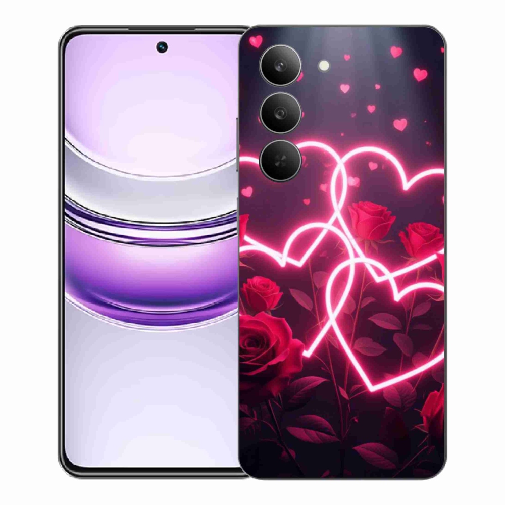 Gelový kryt mmCase na Realme 14x 5G - srdce lásky