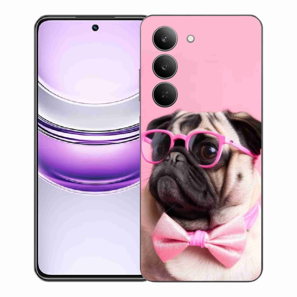 Gelový kryt mmCase na Realme 14x 5G - stylový mops