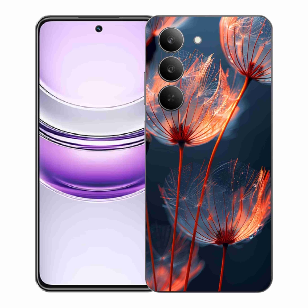 Gelový kryt mmCase na Realme 14x 5G - světélkující chmýří