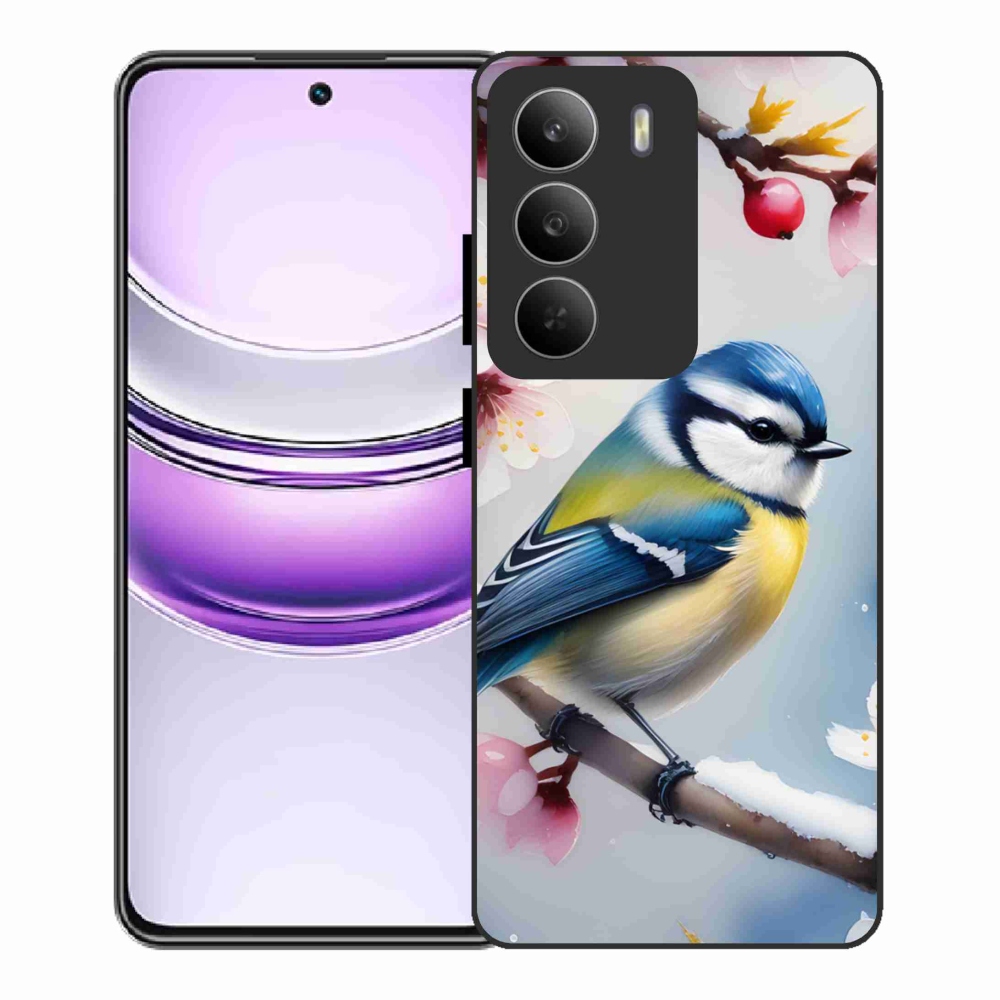 Gelový kryt mmCase na Realme 14x 5G - sýkorka