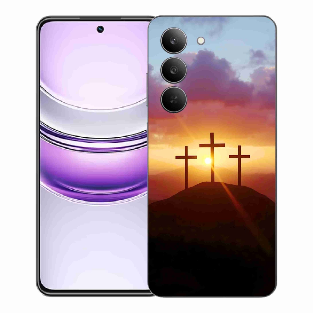 Gelový kryt mmCase na Realme 14x 5G - tři kříže