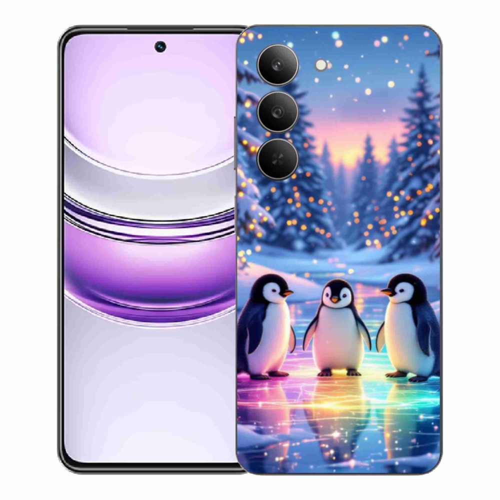 Gelový kryt mmCase na Realme 14x 5G - tučnáci