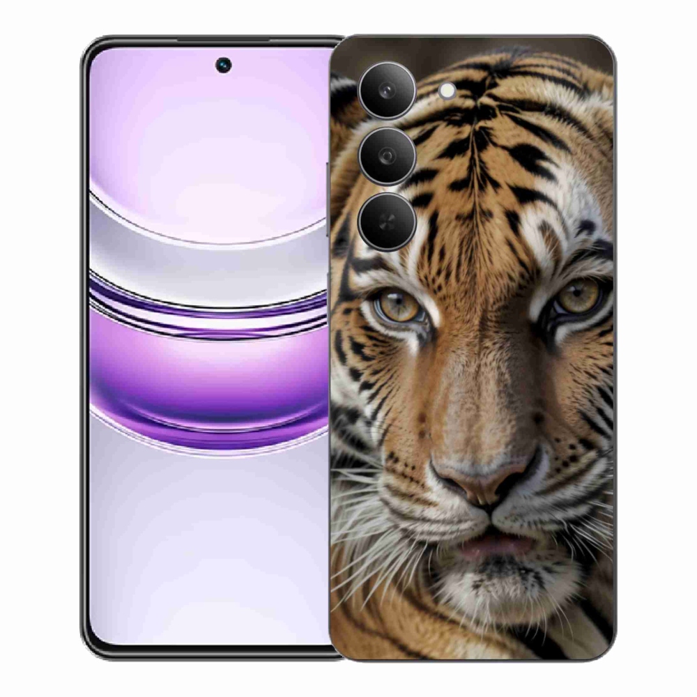 Gelový kryt mmCase na Realme 14x 5G - tygří pohled