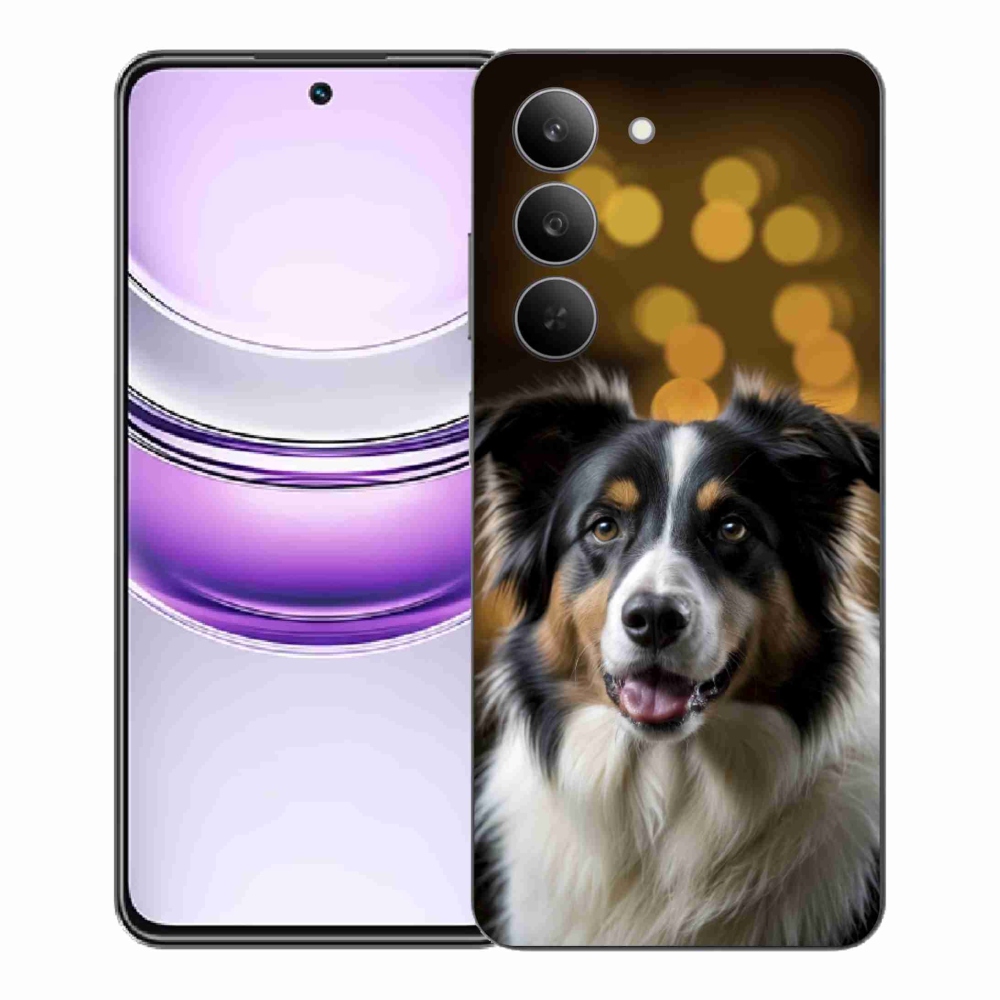 Gelový kryt mmCase na Realme 14x 5G - usměvavý australský ovčák