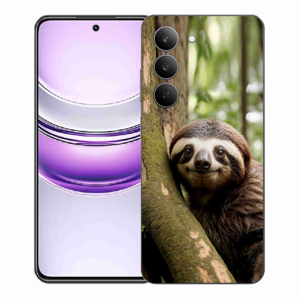 Gelový kryt mmCase na Realme 14x 5G - usměvavý lenochod
