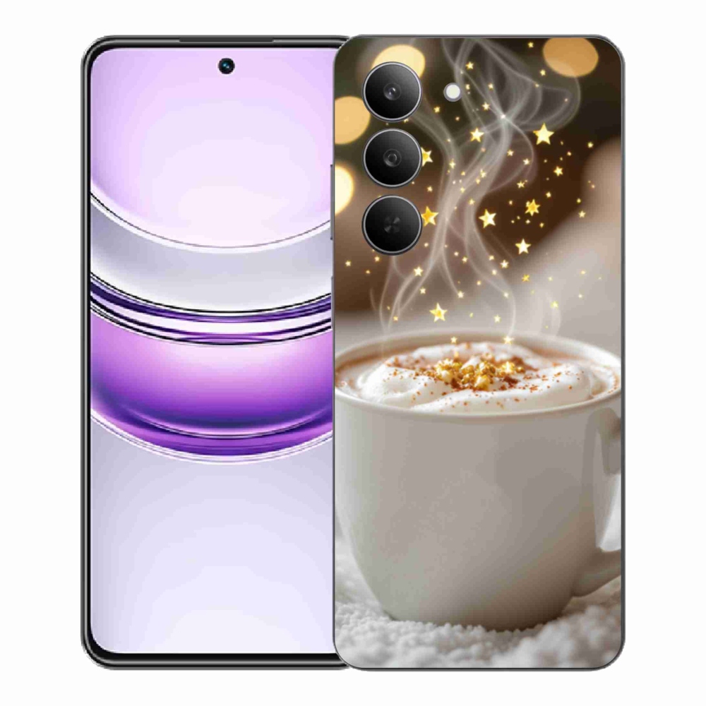 Gelový kryt mmCase na Realme 14x 5G - vánoční horký nápoj