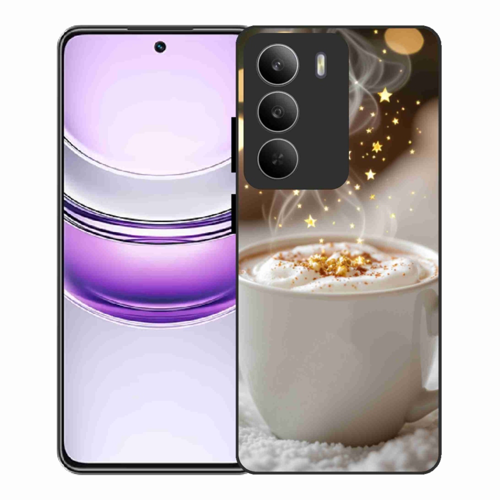 Gelový kryt mmCase na Realme 14x 5G - vánoční horký nápoj