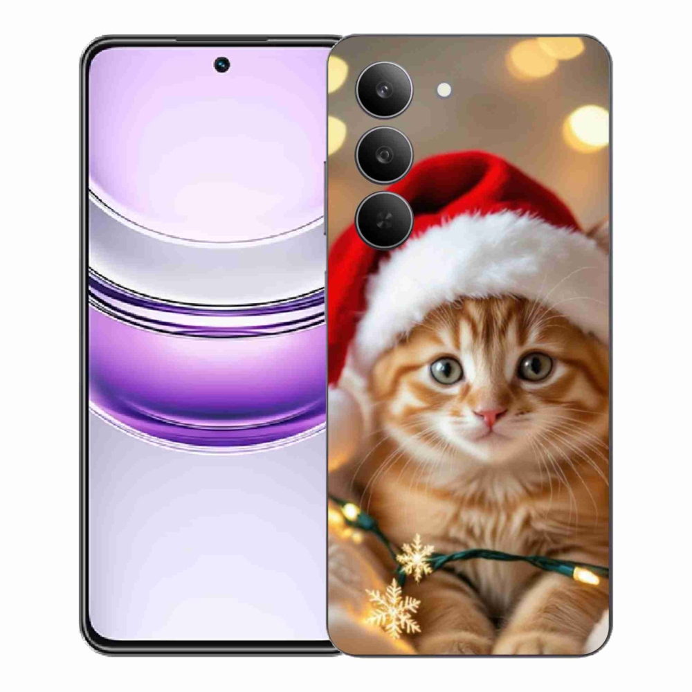 Gelový kryt mmCase na Realme 14x 5G - vánoční kotě
