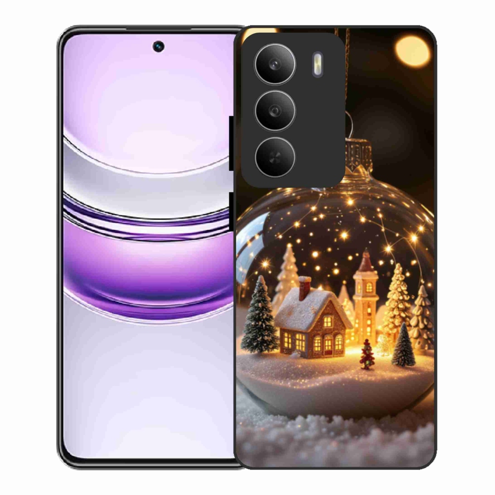 Gelový kryt mmCase na Realme 14x 5G - vánoční koule 3