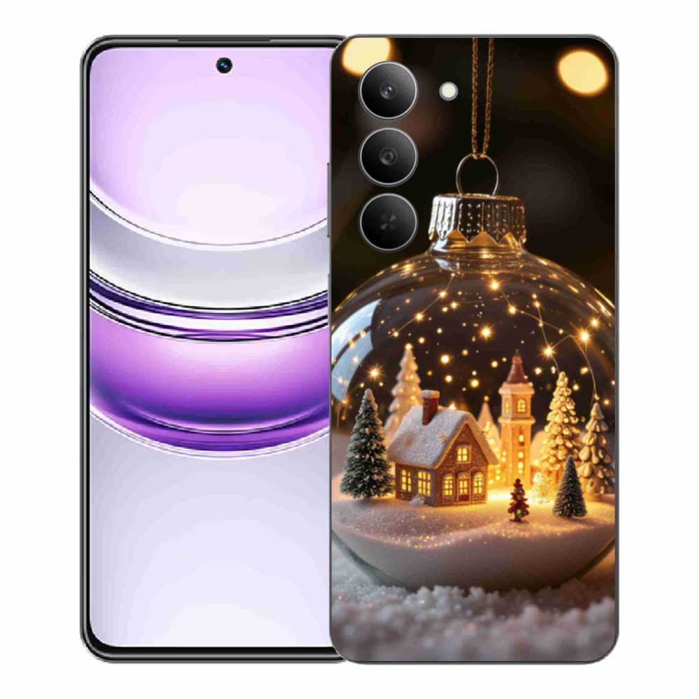 Gelový kryt mmCase na Realme 14x 5G - vánoční koule 3
