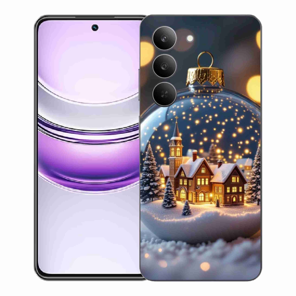 Gelový kryt mmCase na Realme 14x 5G - vánoční koule 4
