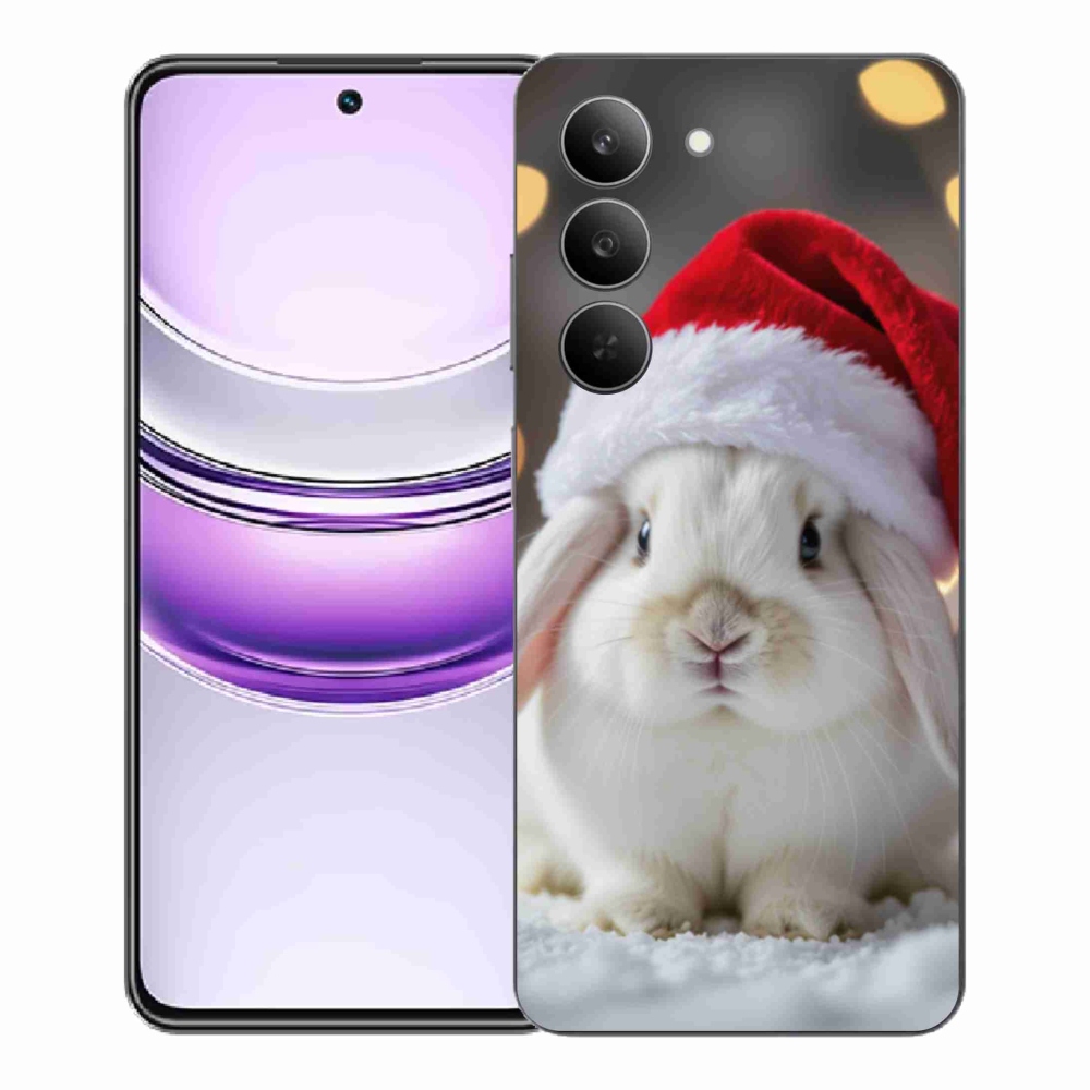 Gelový kryt mmCase na Realme 14x 5G - vánoční králík