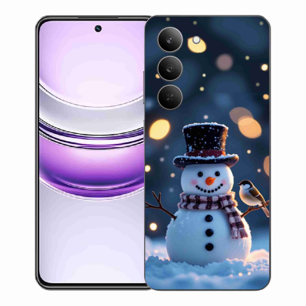 Gelový kryt mmCase na Realme 14x 5G - vánoční sněhulák