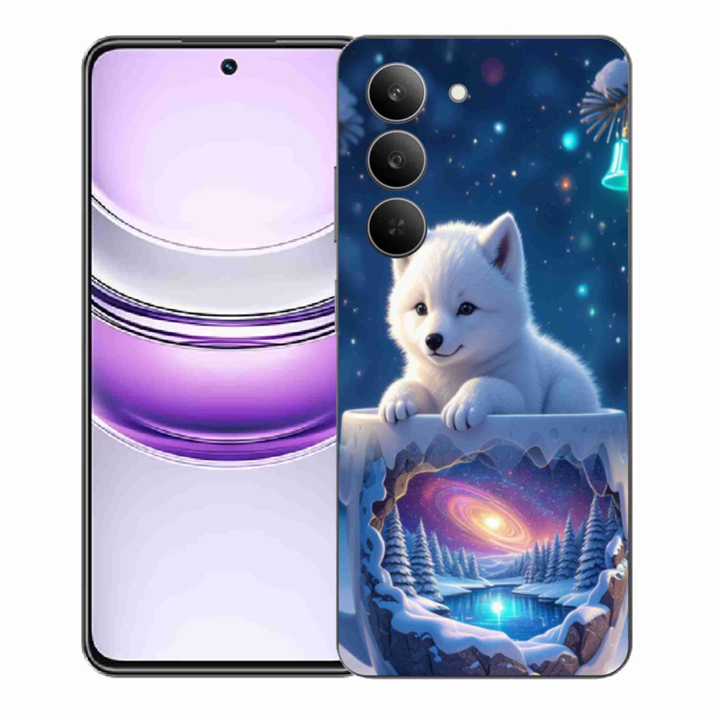 Gelový kryt mmCase na Realme 14x 5G - vánoční štěně