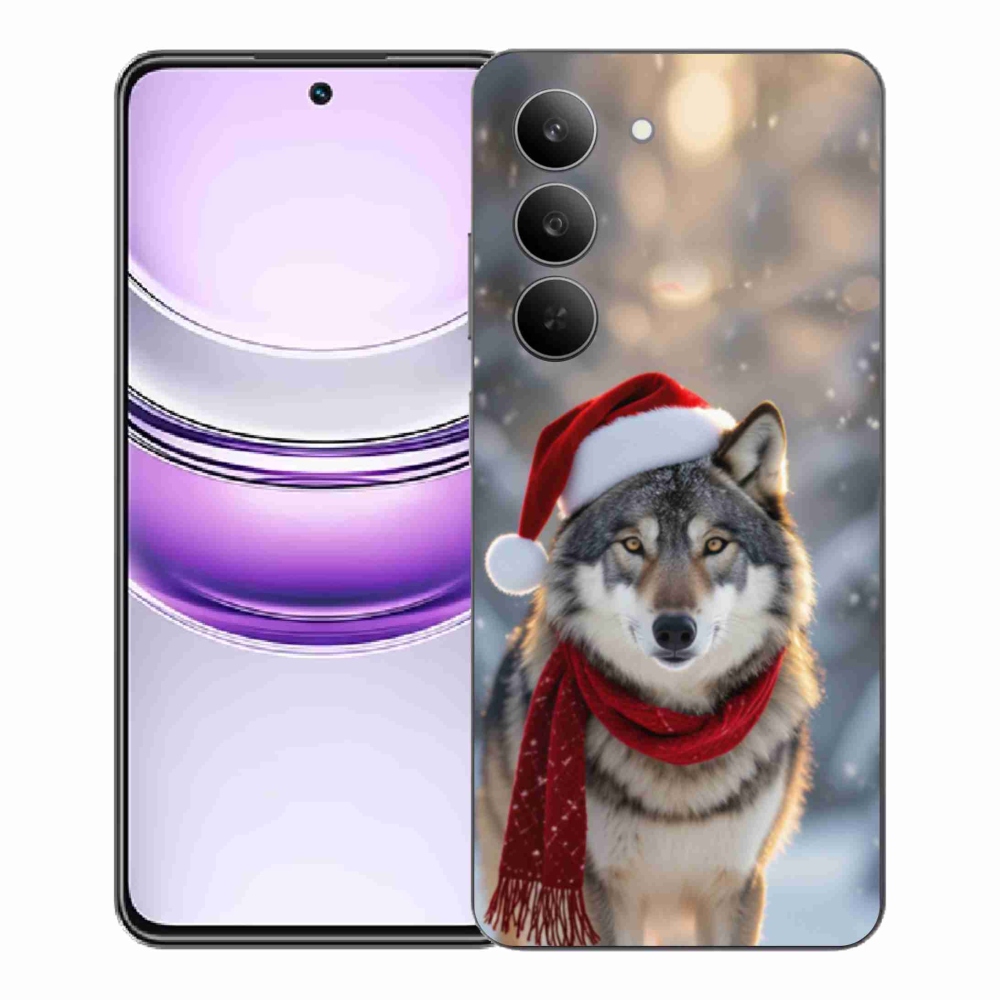 Gelový kryt mmCase na Realme 14x 5G - vánoční vlk
