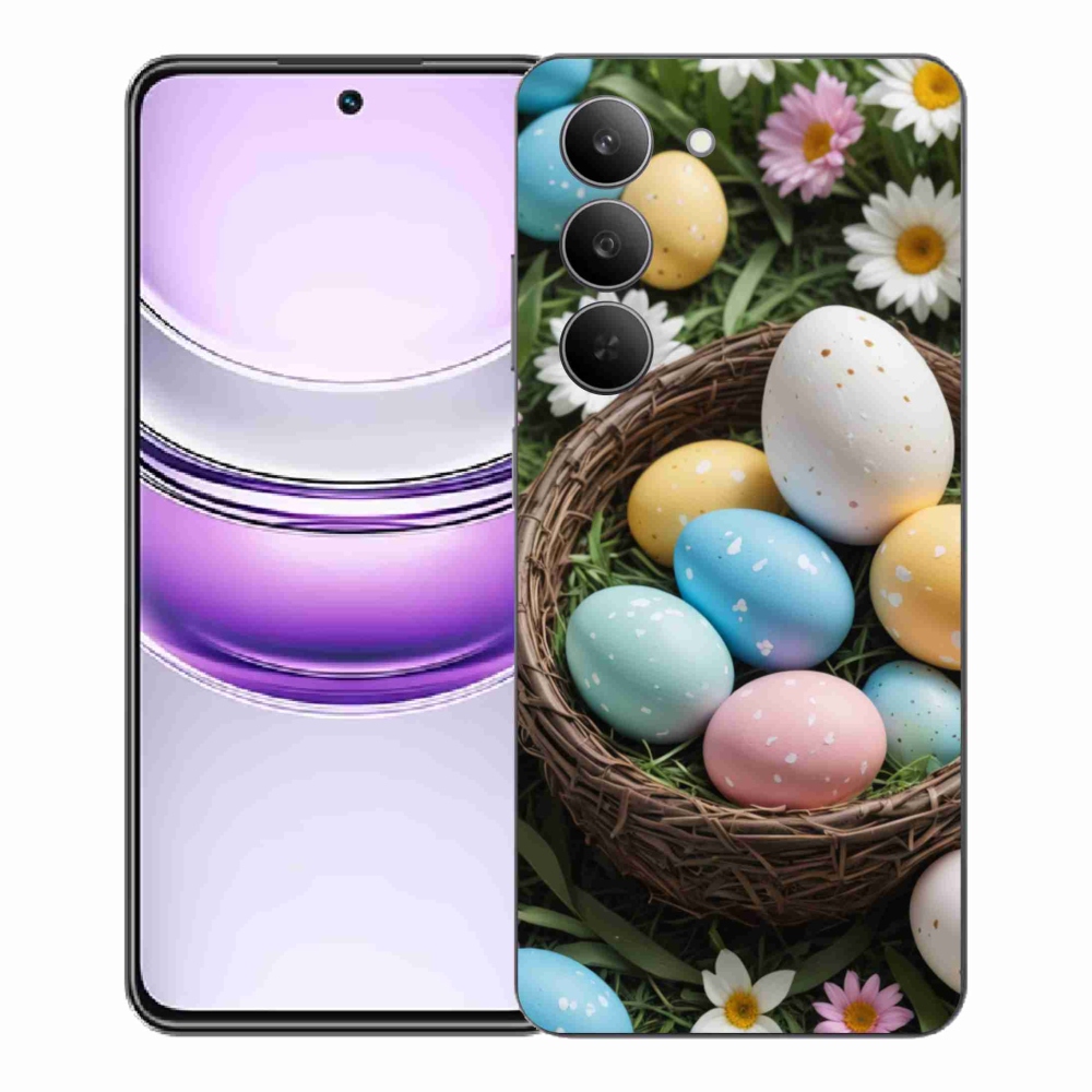Gelový kryt mmCase na Realme 14x 5G - velikonoční vajíčka 2