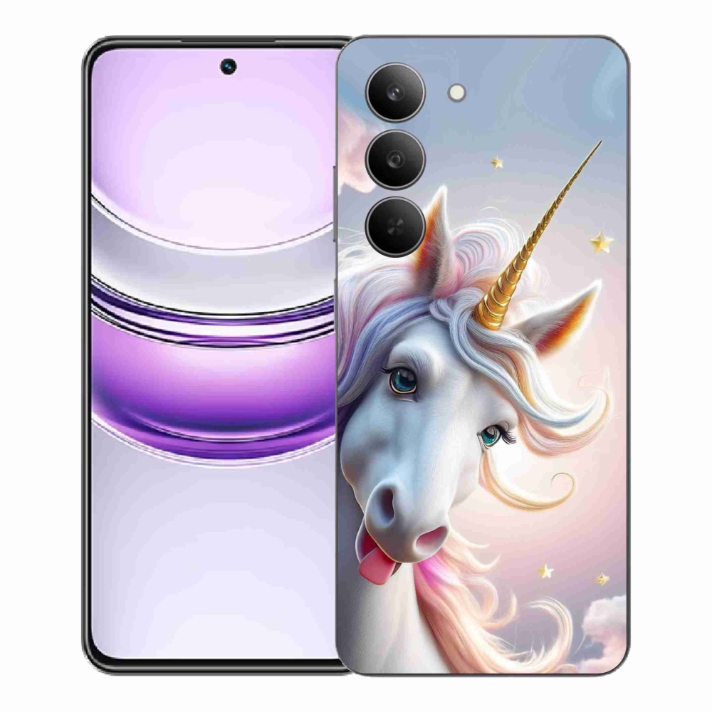 Gelový kryt mmCase na Realme 14x 5G - veselý jednorožec