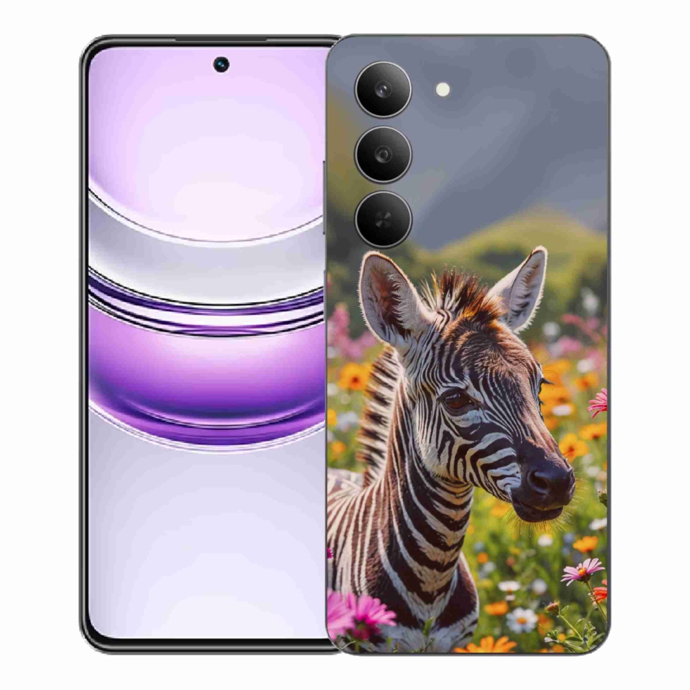 Gelový kryt mmCase na Realme 14x 5G - zebra na louce