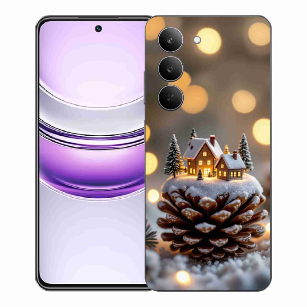 Gelový kryt mmCase na Realme 14x 5G - zimní vesnička