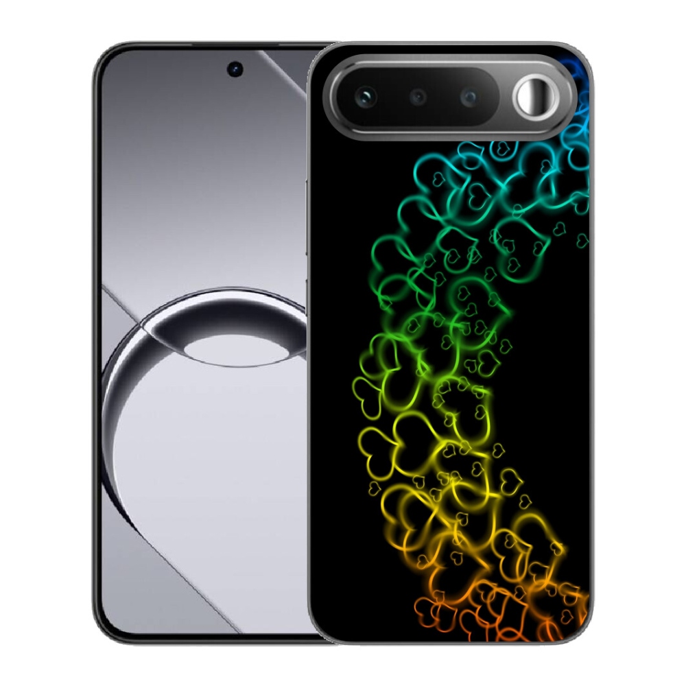 Gelový kryt mmCase na Realme 16 5G - barevná srdíčka