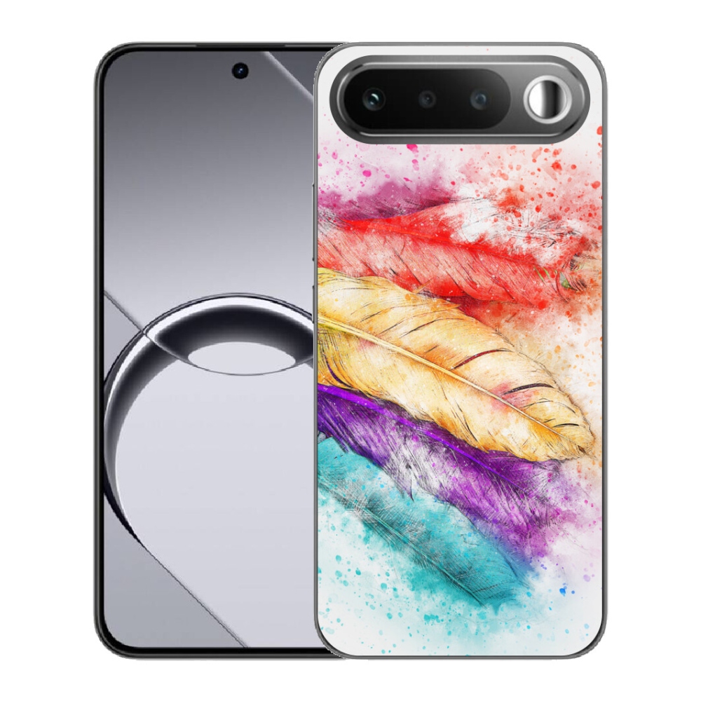 Gelový kryt mmCase na Realme 16 5G - barevné peří