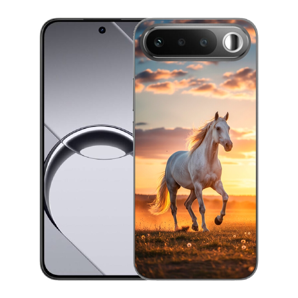 Gelový kryt mmCase na Realme 16 5G - běžící bílý kůň 2