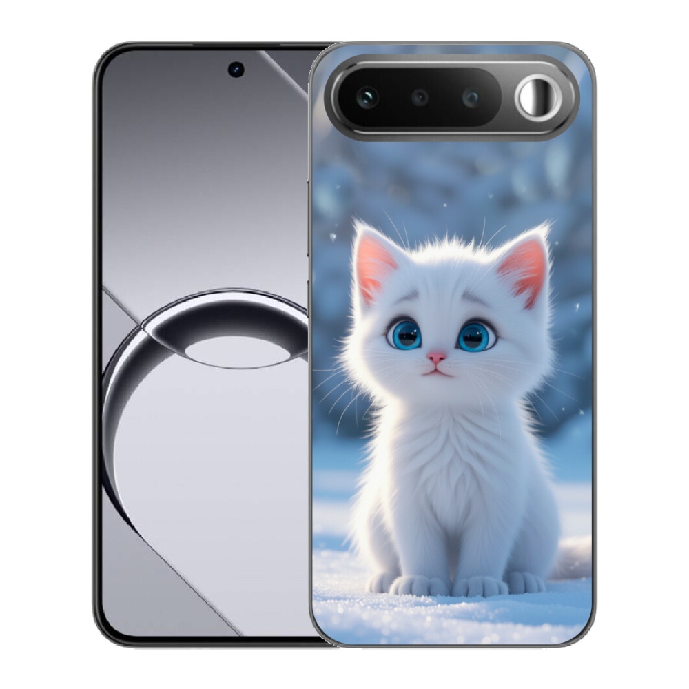 Gelový kryt mmCase na Realme 16 5G - bílé kotě 3
