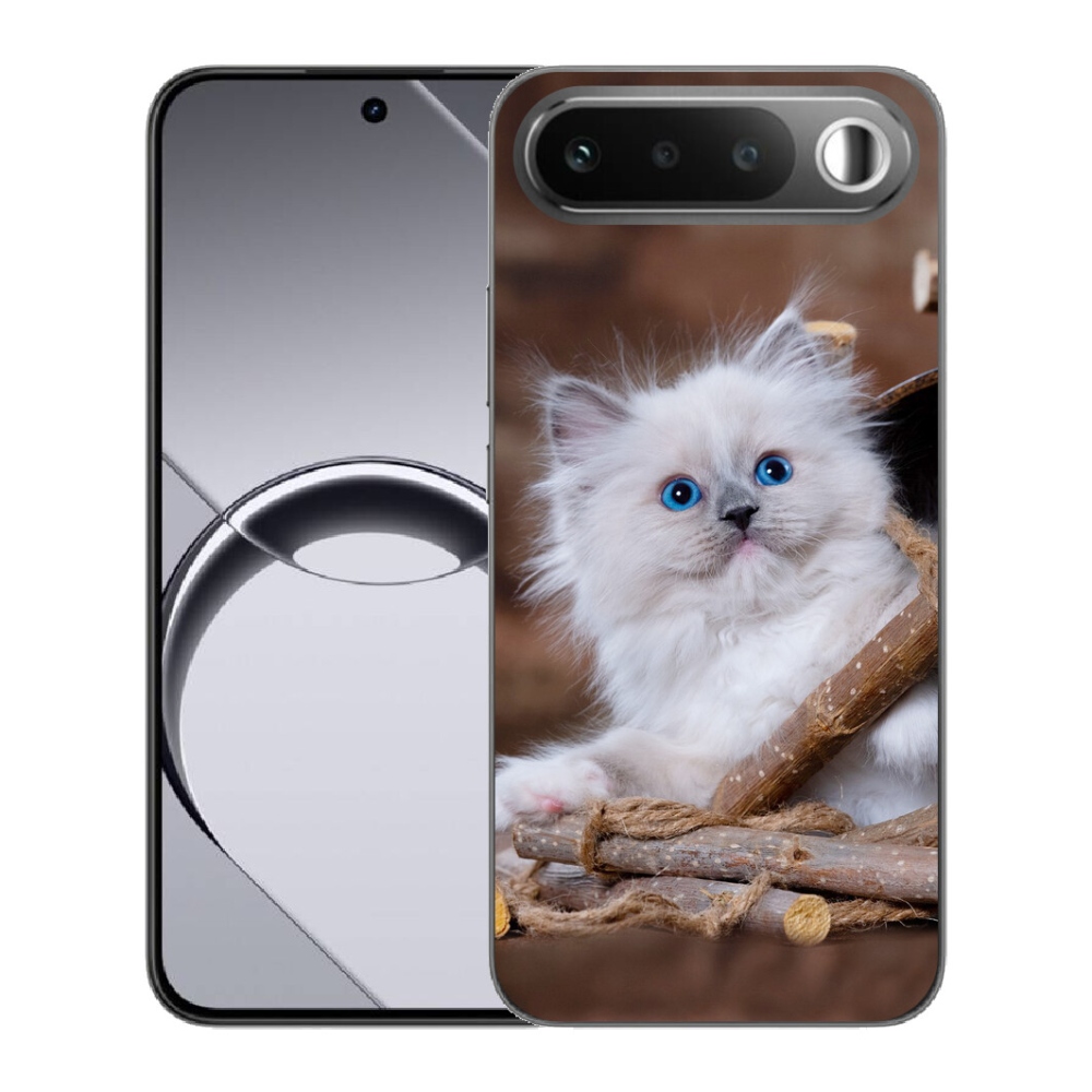 Gelový kryt mmCase na Realme 16 5G - bílé kotě