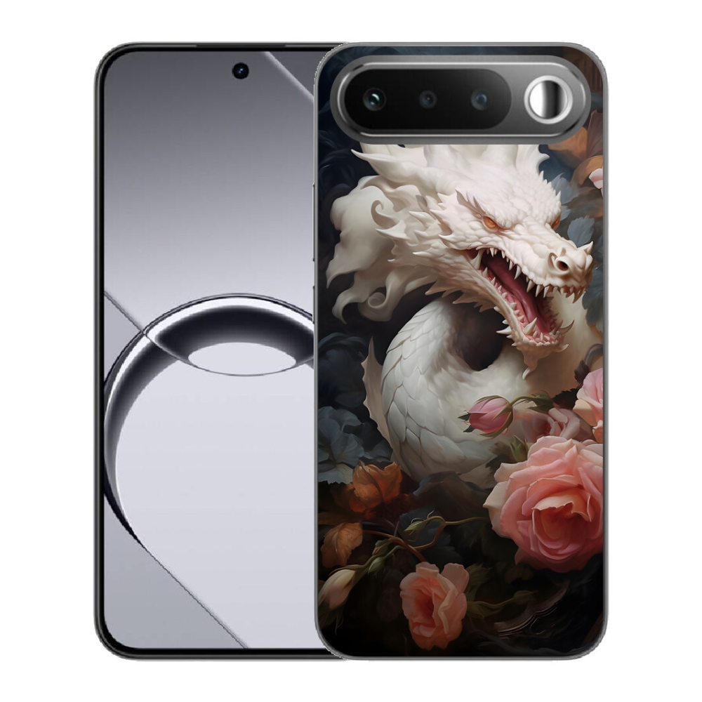 Gelový kryt mmCase na Realme 16 5G - bílý drak