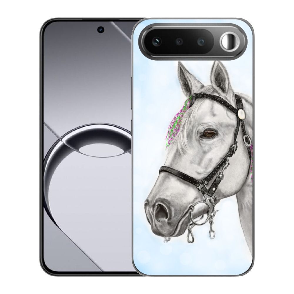 Gelový kryt mmCase na Realme 16 5G - bílý kůň 1