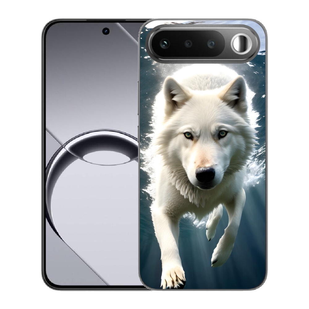 Gelový kryt mmCase na Realme 16 5G - bílý vlk