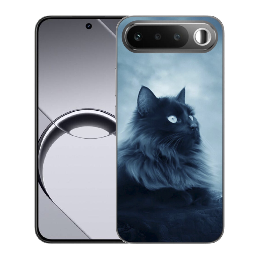 Gelový kryt mmCase na Realme 16 5G - černá kočka 1