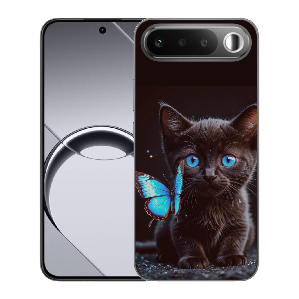 Gelový kryt mmCase na Realme 16 5G - černé kotě 3