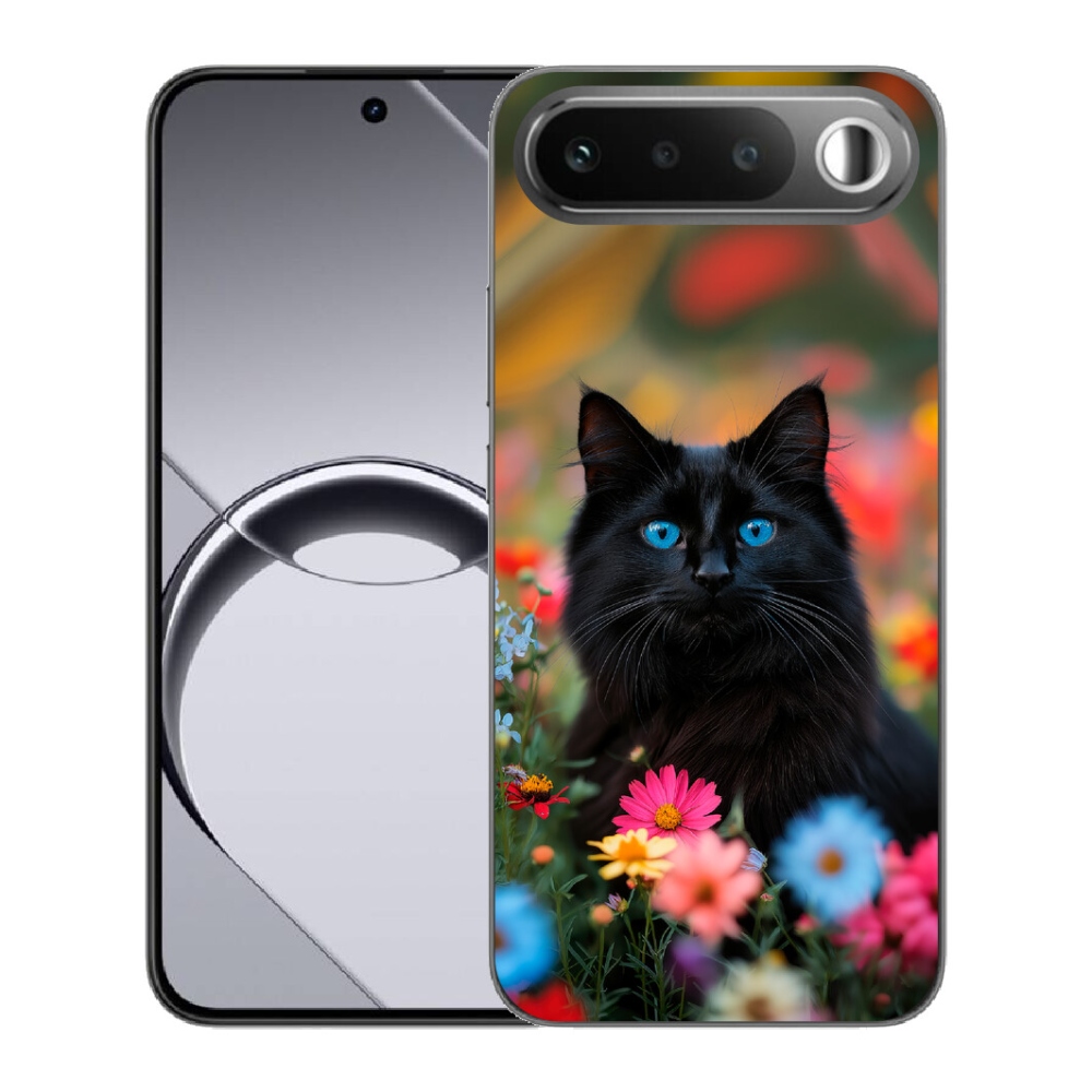Gelový kryt mmCase na Realme 16 5G - černé kotě 4