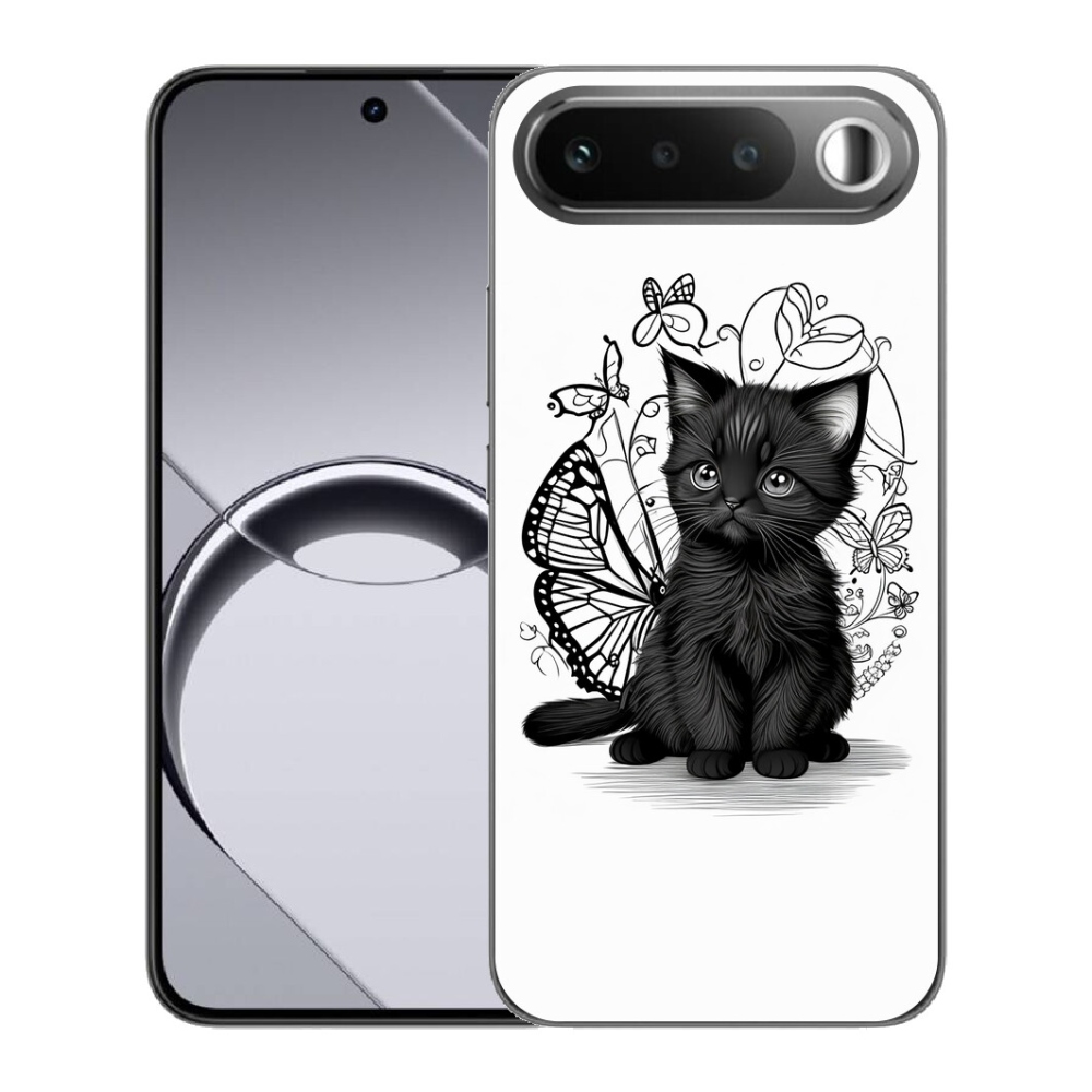 Gelový kryt mmCase na Realme 16 5G - černé kotě