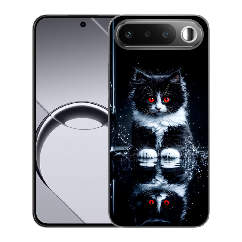 Gelový kryt mmCase na Realme 16 5G - černobílé kotě