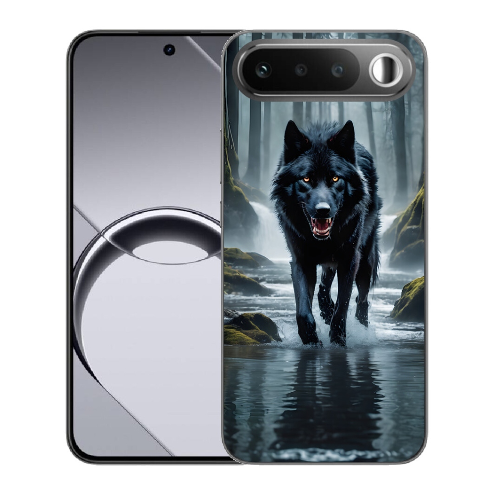 Gelový kryt mmCase na Realme 16 5G - černý vlk