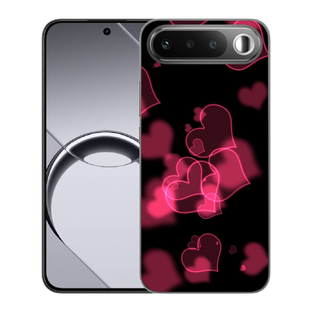 Gelový kryt mmCase na Realme 16 5G - červená srdíčka