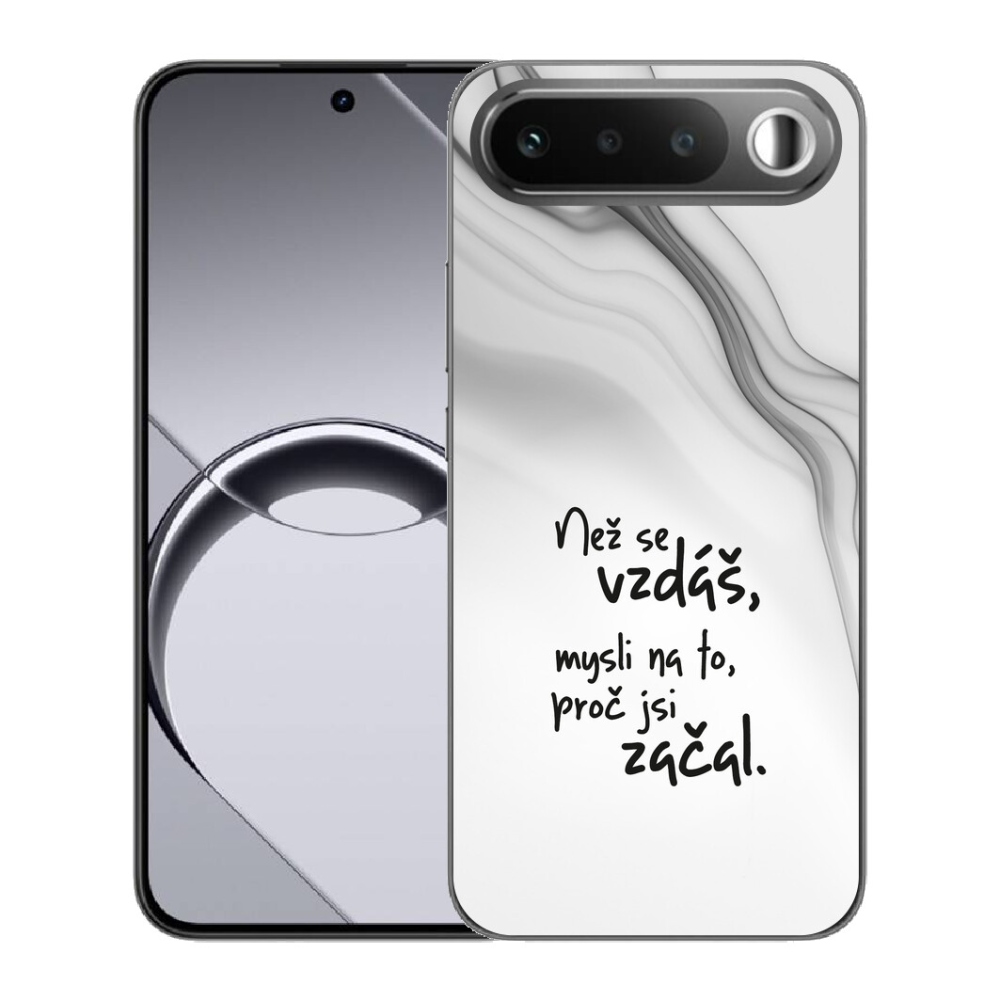 Gelový kryt mmCase na Realme 16 5G - citát 2 bílé pozadí