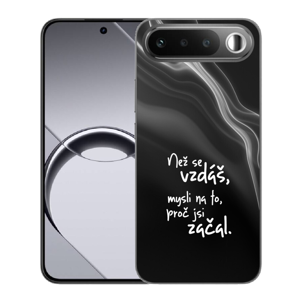 Gelový kryt mmCase na Realme 16 5G - citát 2 černé pozadí