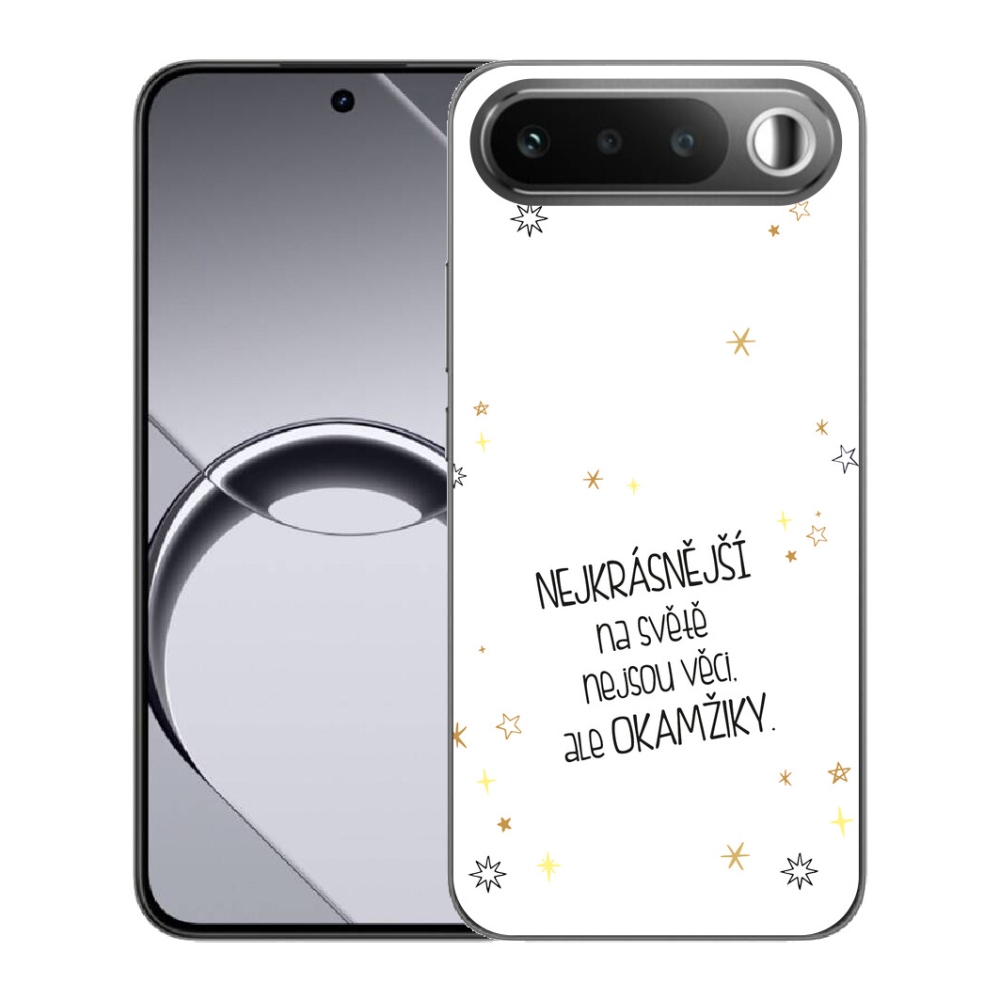 Gelový kryt mmCase na Realme 16 5G - citát 4 bílé pozadí