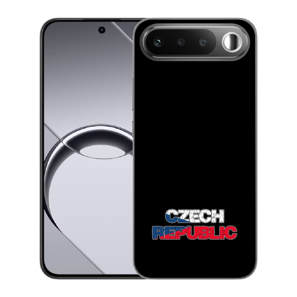 Gelový kryt mmCase na Realme 16 5G - Czech Republic černé pozadí