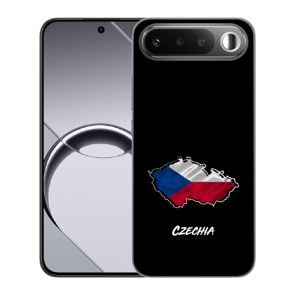 Gelový kryt mmCase na Realme 16 5G - Czechia černé pozadí